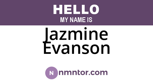 Jazmine Evanson