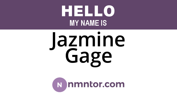Jazmine Gage