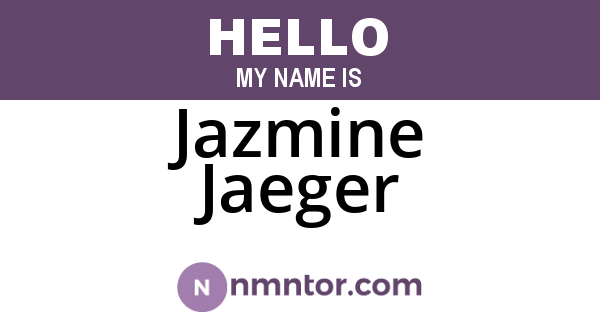 Jazmine Jaeger