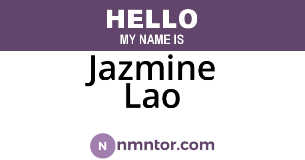Jazmine Lao