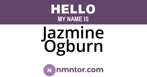 Jazmine Ogburn