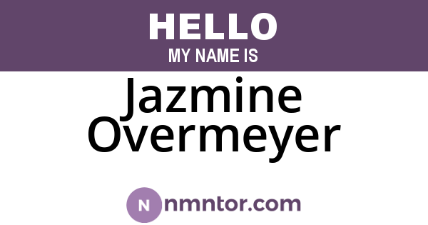 Jazmine Overmeyer