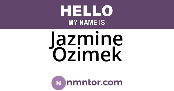 Jazmine Ozimek
