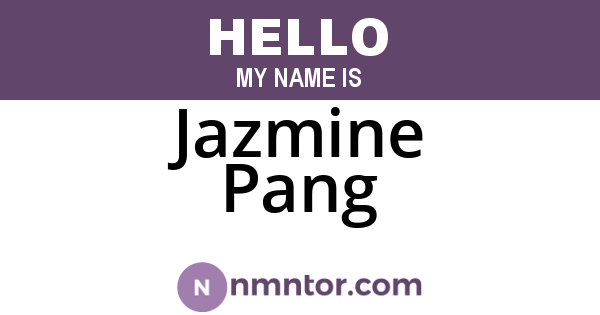 Jazmine Pang