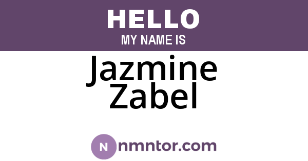 Jazmine Zabel