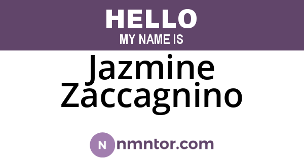 Jazmine Zaccagnino