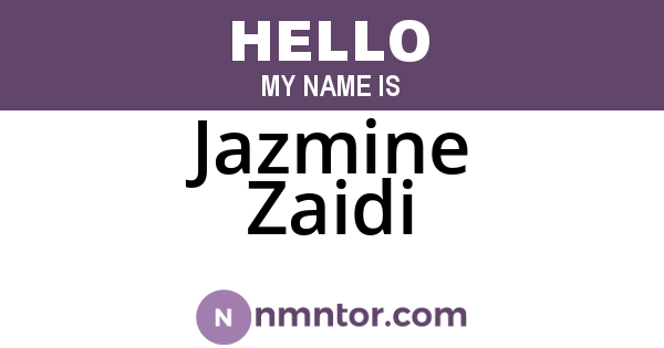 Jazmine Zaidi