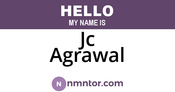 Jc Agrawal
