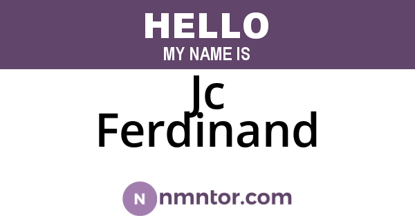 Jc Ferdinand