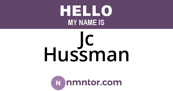 Jc Hussman