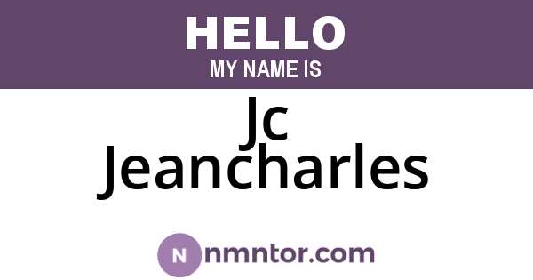 Jc Jeancharles