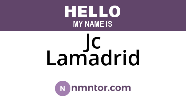 Jc Lamadrid
