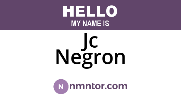 Jc Negron