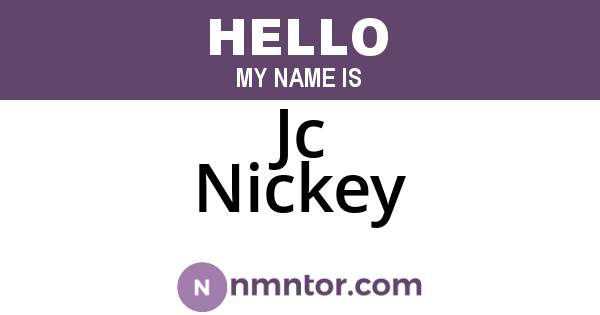 Jc Nickey