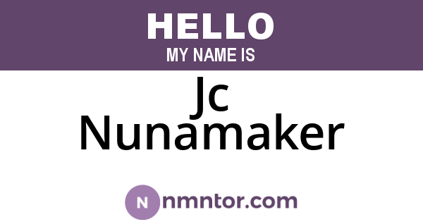 Jc Nunamaker