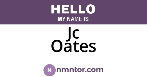 Jc Oates
