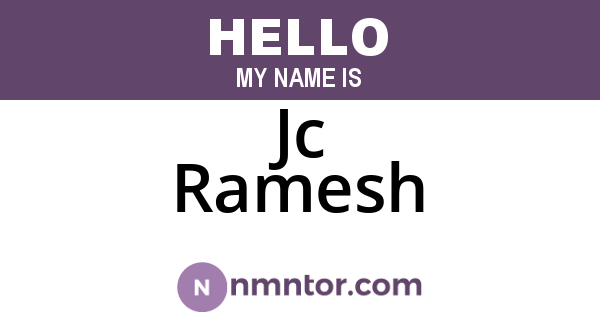 Jc Ramesh