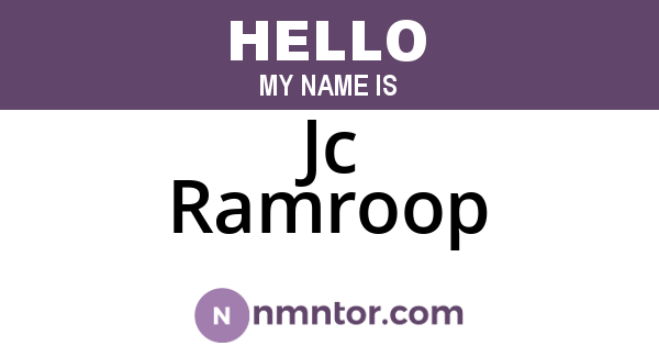 Jc Ramroop