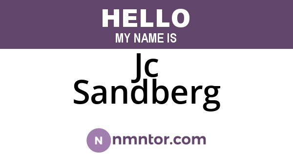 Jc Sandberg