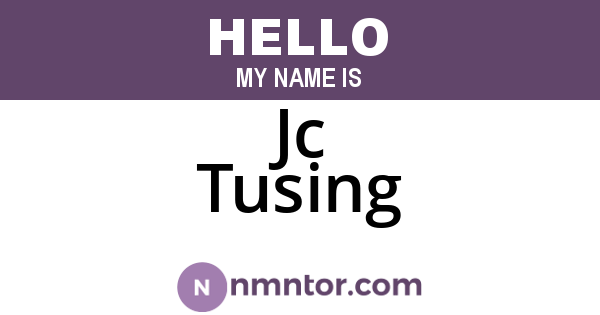 Jc Tusing