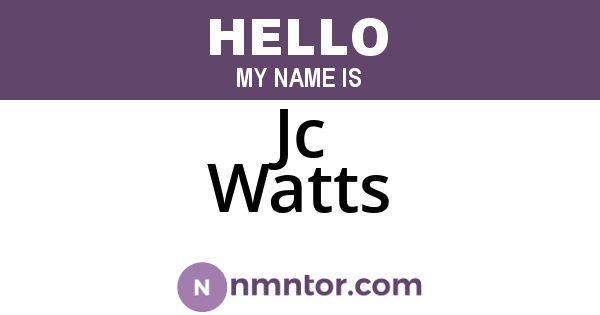Jc Watts