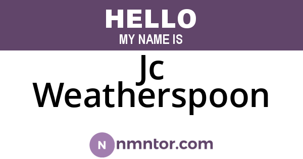 Jc Weatherspoon