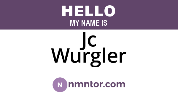 Jc Wurgler