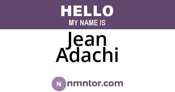 Jean Adachi