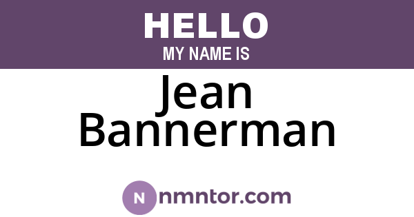 Jean Bannerman