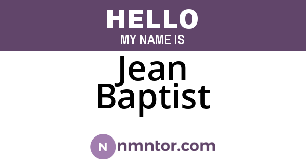 Jean Baptist