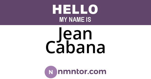 Jean Cabana