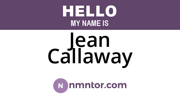 Jean Callaway