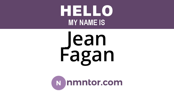 Jean Fagan