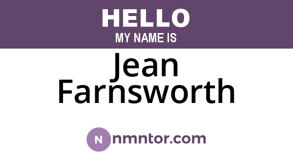 Jean Farnsworth