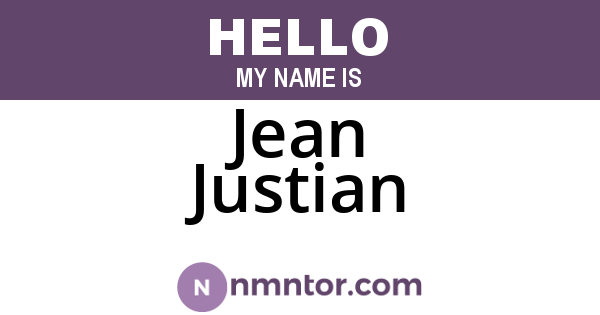 Jean Justian