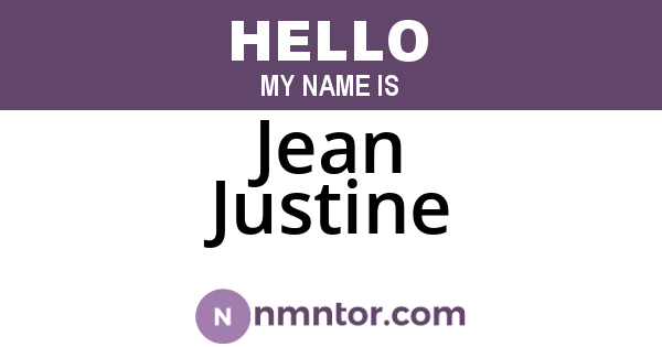Jean Justine