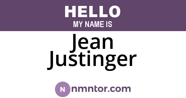 Jean Justinger