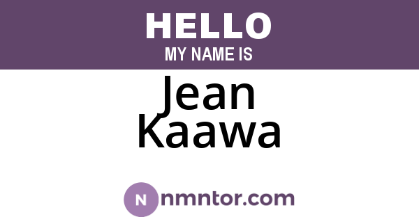 Jean Kaawa