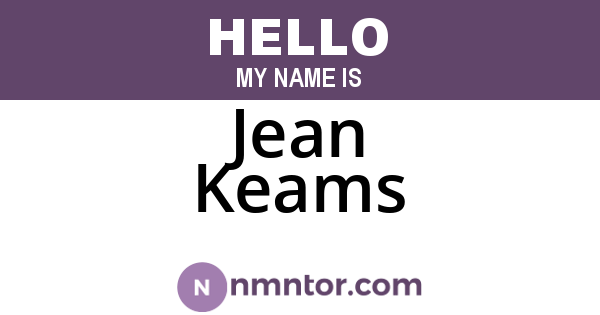 Jean Keams