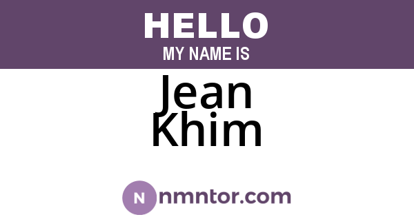 Jean Khim