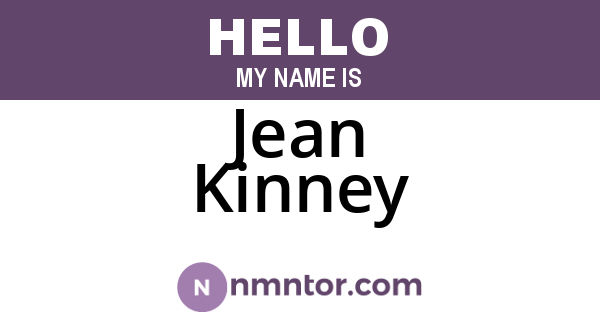 Jean Kinney
