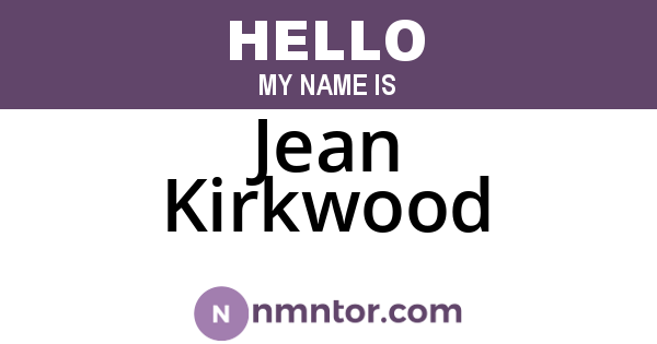 Jean Kirkwood