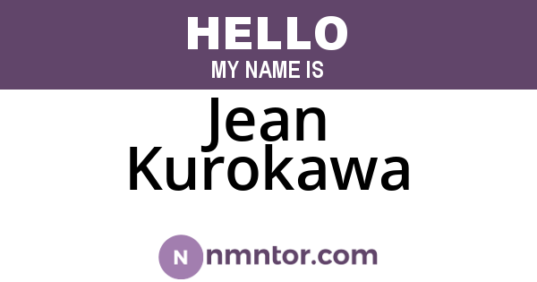 Jean Kurokawa