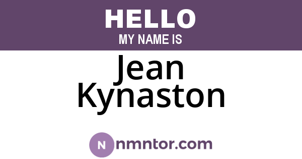 Jean Kynaston
