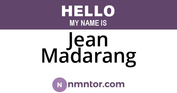 Jean Madarang