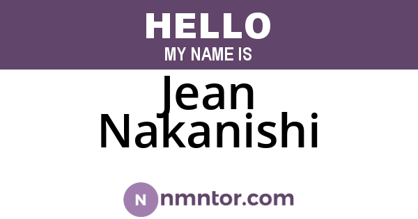 Jean Nakanishi