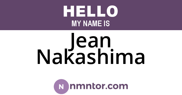 Jean Nakashima