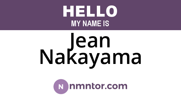 Jean Nakayama