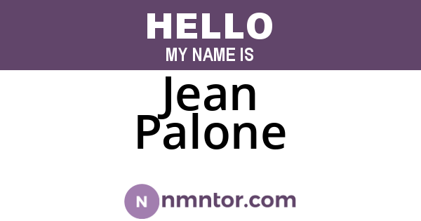 Jean Palone