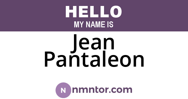 Jean Pantaleon